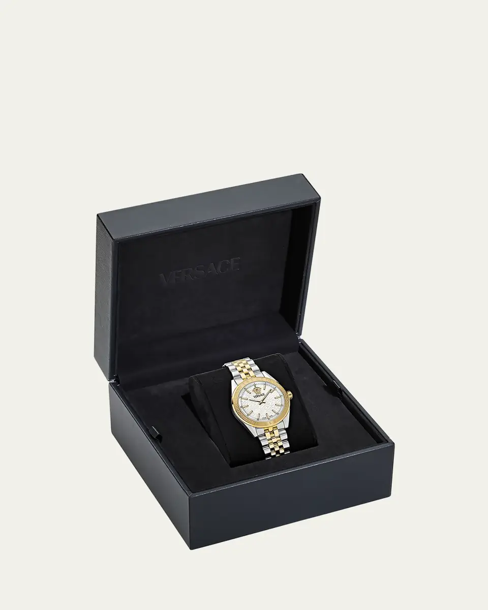 Versace V-Code 36mm Two Tone Bracelet Watch | Thumbnail 5 Versace V-Code 36mm Two Tone Bracelet Watch | Thumbnail 5
