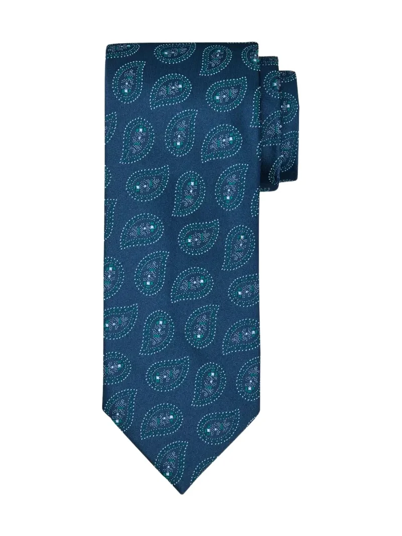 Charvet Men's Micro-Dot Paisley Silk Tie
