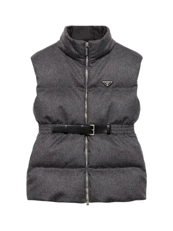 Belted Velvet Down Puffer Jacket