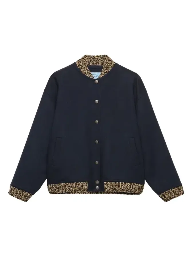 Double Cashmere and Wool Bomber Jacket Double Cashmere and Wool Bomber Jacket