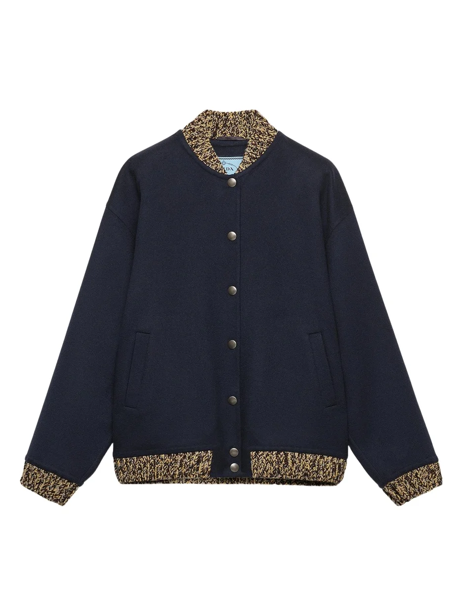Prada Double Cashmere and Wool Bomber Jacket