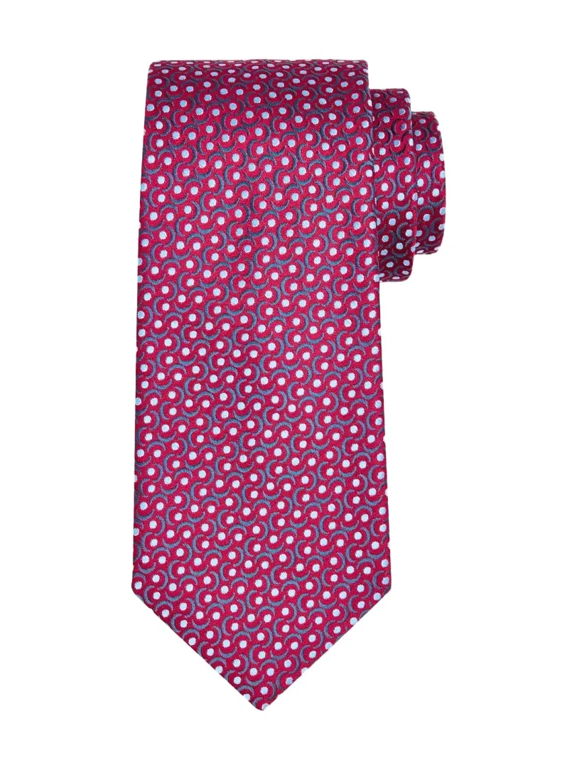 Men's Swirl Polka Dot Silk Tie