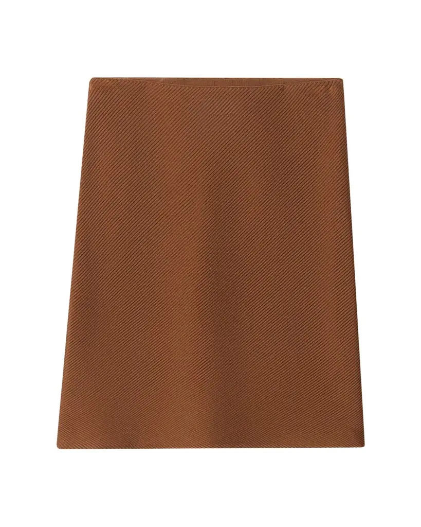 Miu Miu Diagonal Rib Silk Skirt