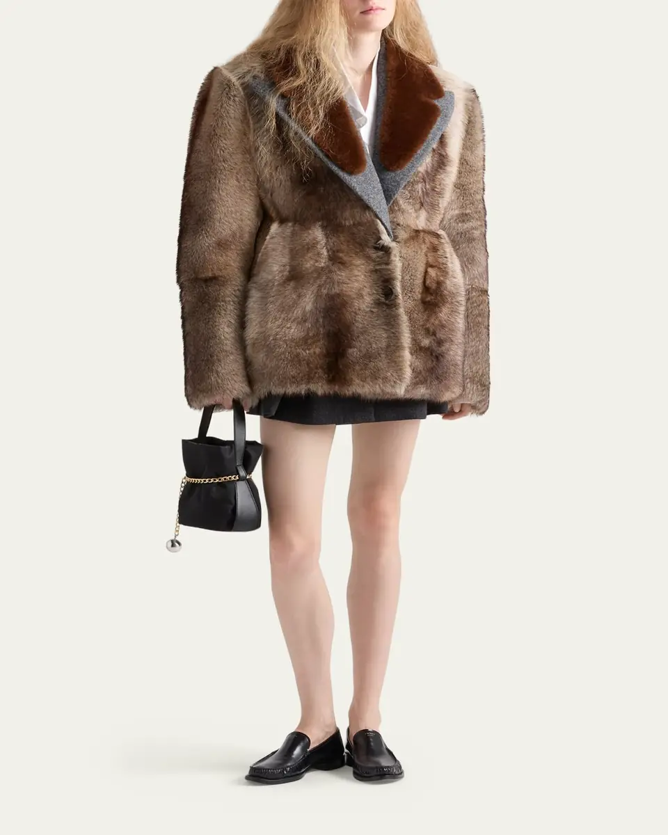 Prada Chevron Pleated Mini Skirt | Thumbnail 2