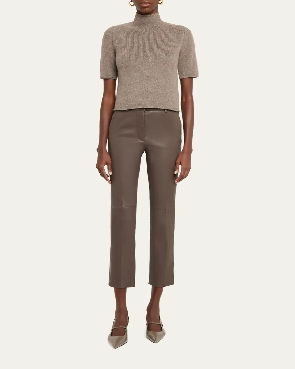 Lisa Yang Lexia Mock-Neck Cashmere Short-Sleeve Sweater | Thumbnail 2 Lisa Yang Lexia Mock-Neck Cashmere Short-Sleeve Sweater | Thumbnail 2
