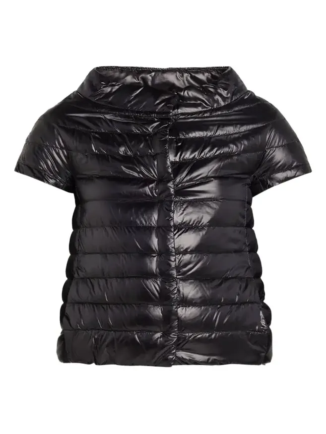 HERNO Emilia Water-Resistant Ultralight Nylon Puffer Cape