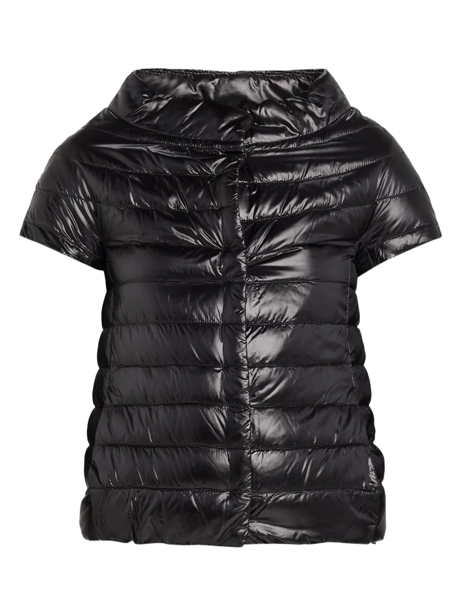 HERNO Emilia Water-Resistant Ultralight Nylon Puffer Cape