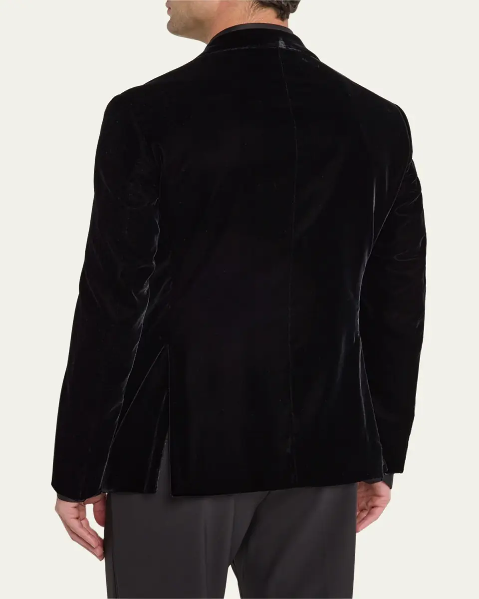 Giorgio Armani Men's Velvet Notch Lapel Dinner Jacket | Thumbnail 3 Giorgio Armani Men's Velvet Notch Lapel Dinner Jacket | Thumbnail 3