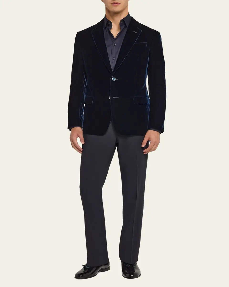 Giorgio Armani Men's Velvet Notch Lapel Dinner Jacket | Thumbnail 6 Giorgio Armani Men's Velvet Notch Lapel Dinner Jacket | Thumbnail 6