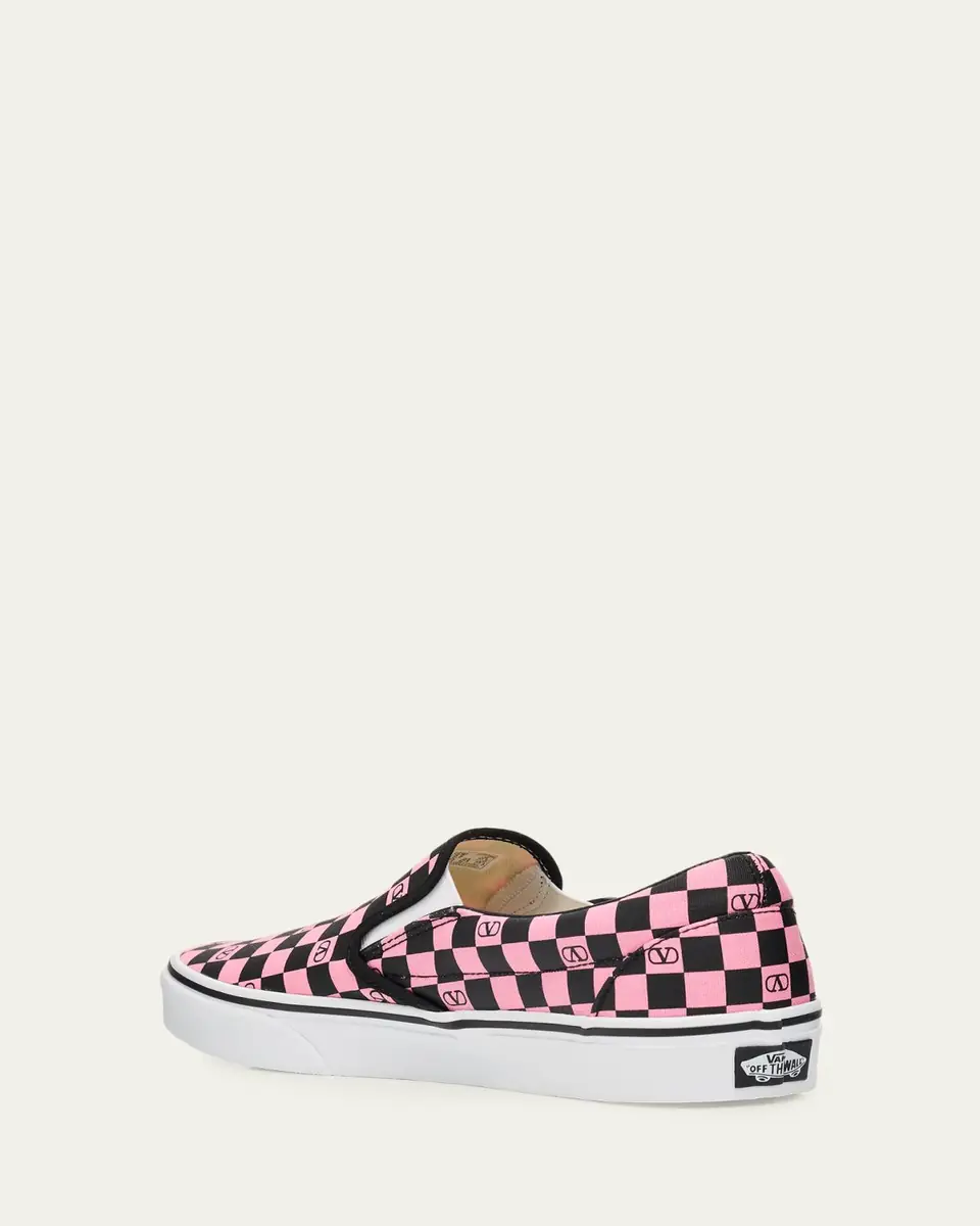 Valentino Garavani x Vans Men's VLogo Checkerboard Classic Slip-On Sneakers | Thumbnail 2