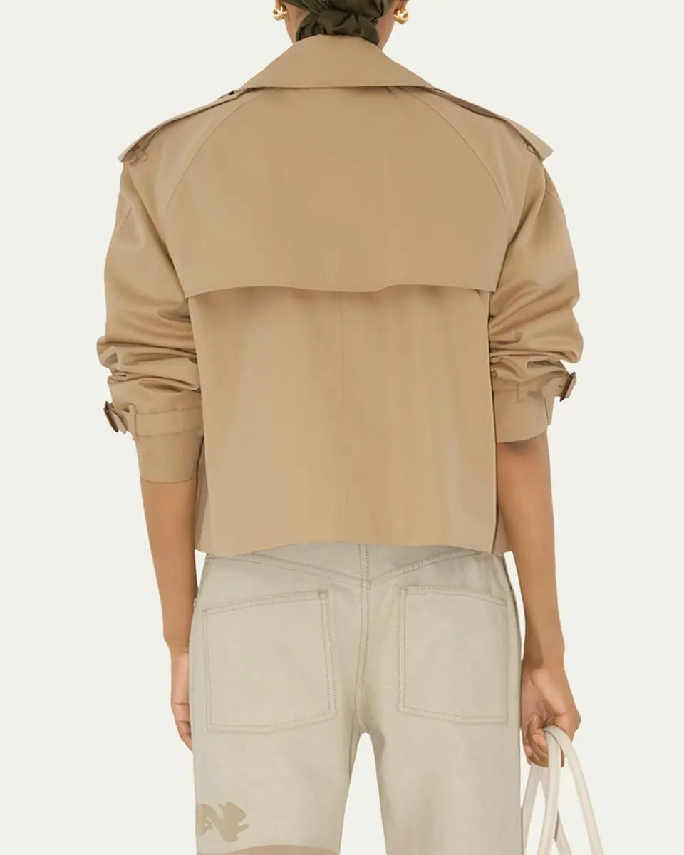 Burberry Haltye Cropped Gabardine Trench Jacket | Thumbnail 3 Burberry Haltye Cropped Gabardine Trench Jacket | Thumbnail 3