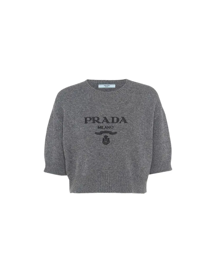 Prada Logo Cashmere Wool Shirt | Image 1 Prada Logo Cashmere Wool Shirt | Image 1