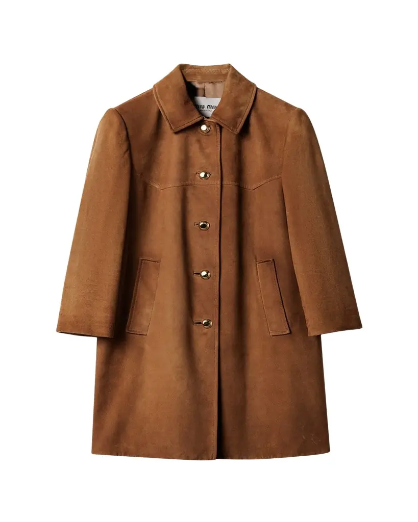 Miu Miu Suede Western Coat | Image 1 Miu Miu Suede Western Coat | Image 1