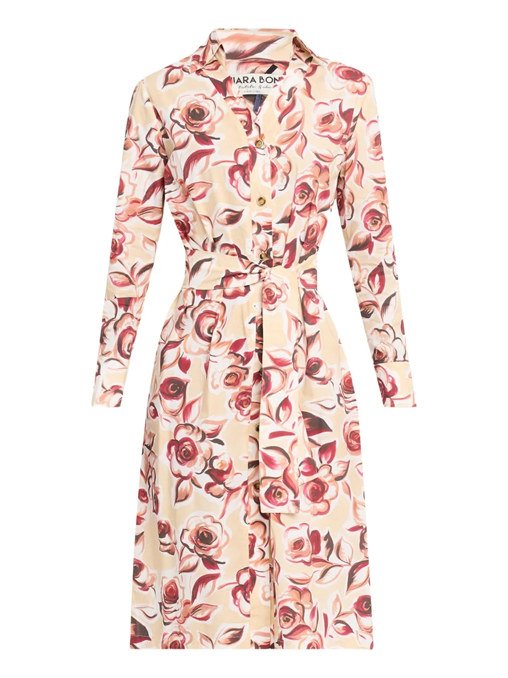 Belted Floral-Print Midi Shirtdress Belted Floral-Print Midi Shirtdress