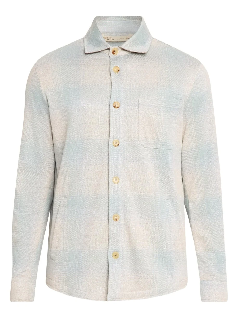 Maurizio Baldassari Men's Plaid Overshirt with Pockets