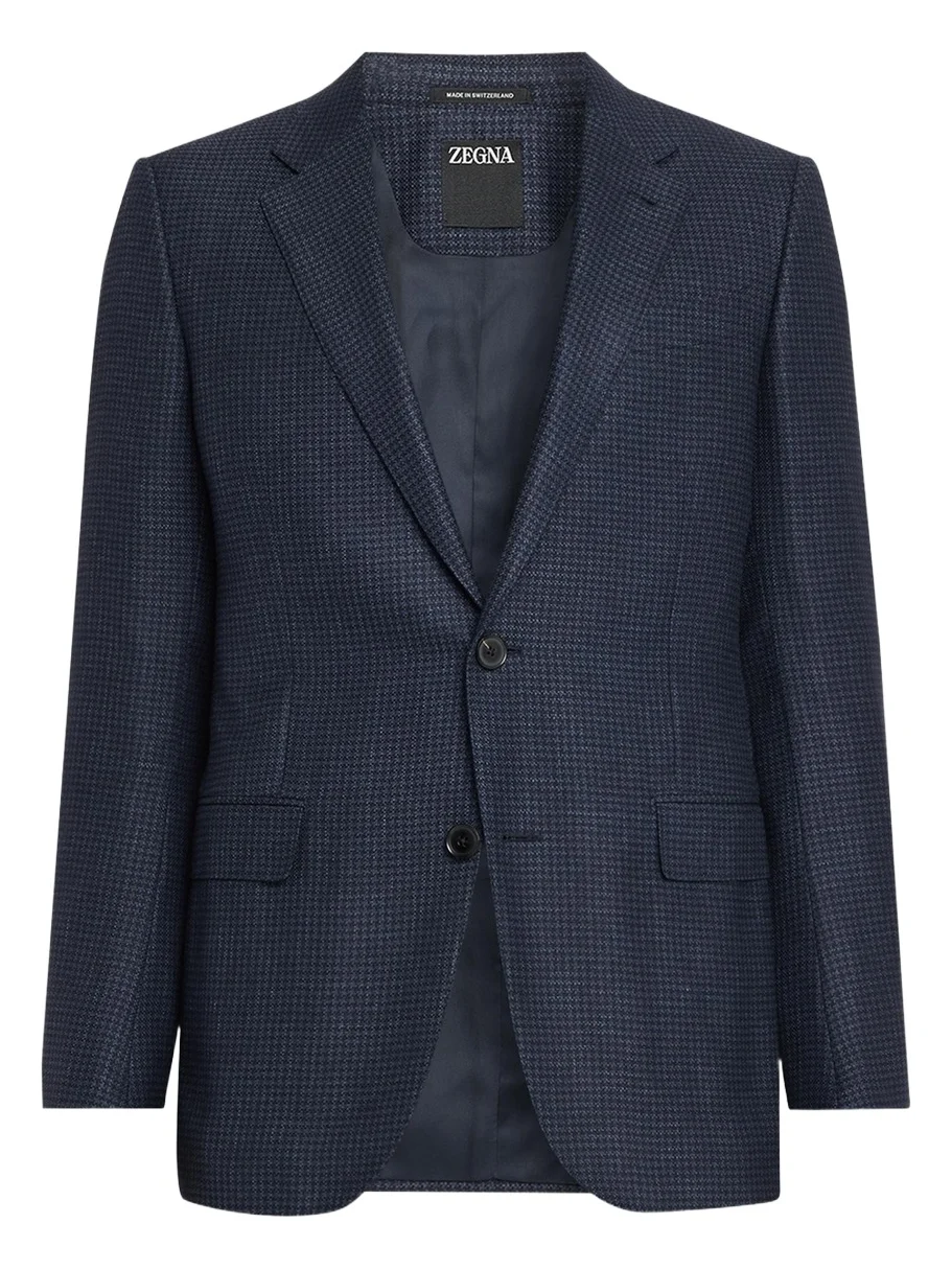 Men's Woven Houndstooth Single-Breasted Sport Coat Men's Woven Houndstooth Single-Breasted Sport Coat