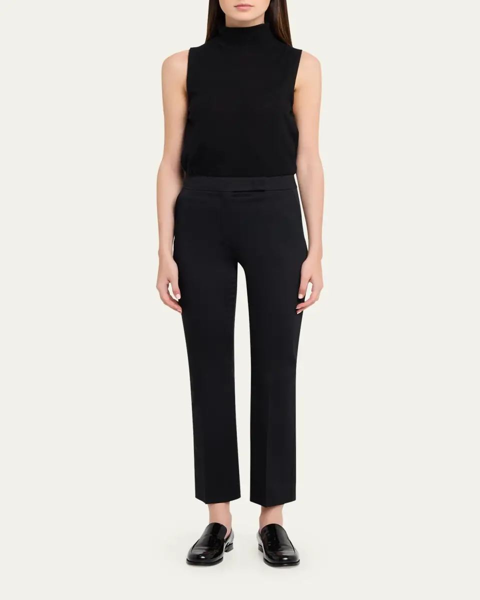 Max Mara Cotton-Stretch Slim-Leg Ankle Pants | Thumbnail 2 Max Mara Cotton-Stretch Slim-Leg Ankle Pants | Thumbnail 2