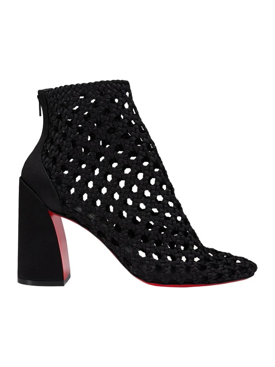 Christian Louboutin 85mm Jane Woven Silk Booties