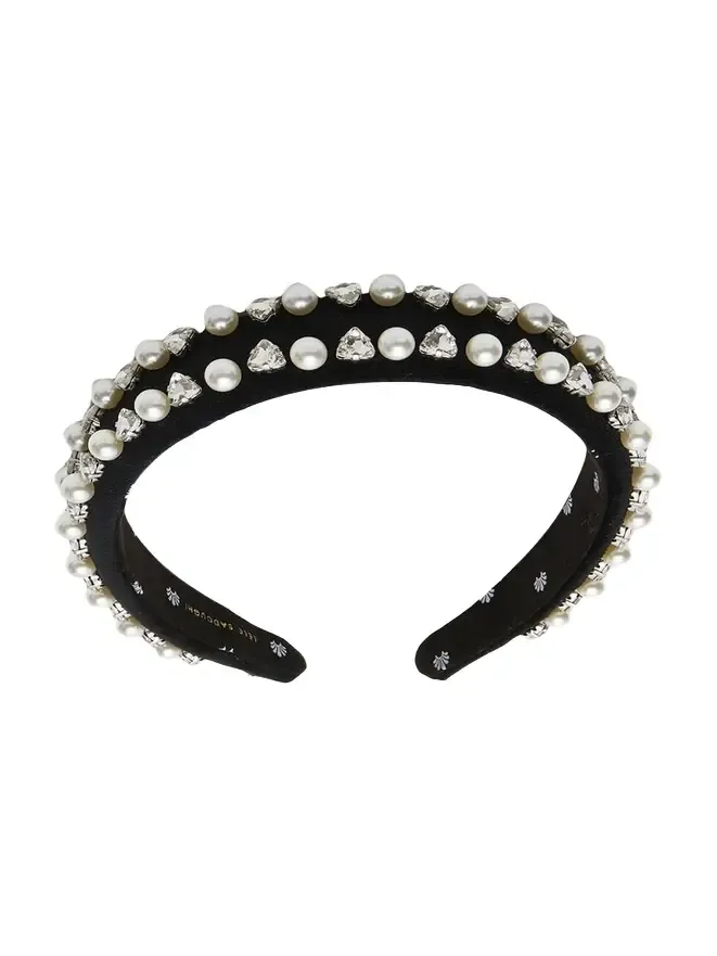 Charlotte Geo Crystal & Faux Pearl Headband