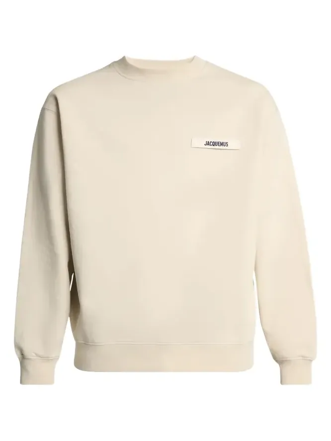 Men's Grosgrain Logo Cotton Sweatshirt Men's Grosgrain Logo Cotton Sweatshirt