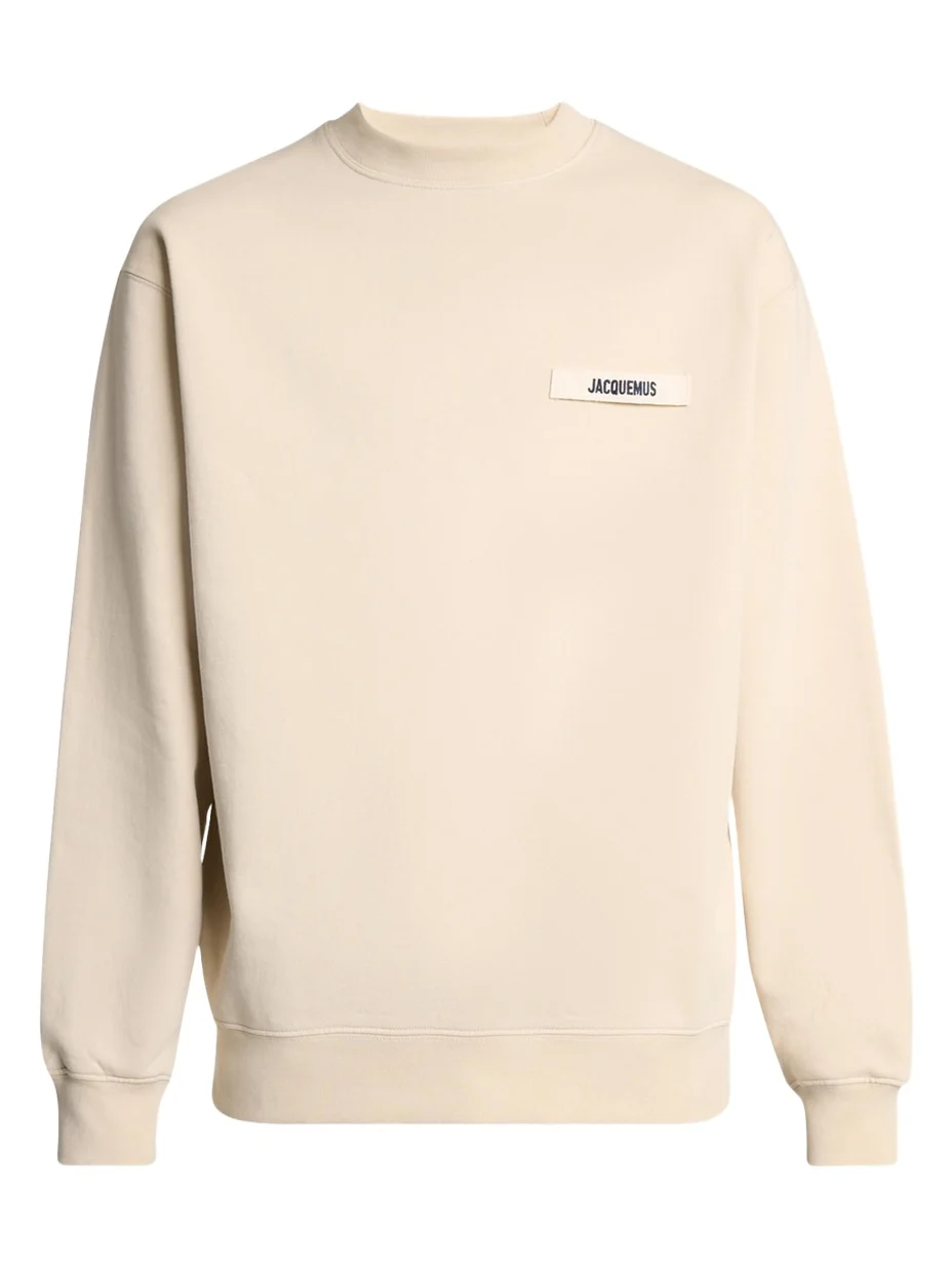 Jacquemus Men's Grosgrain Logo Cotton Sweatshirt