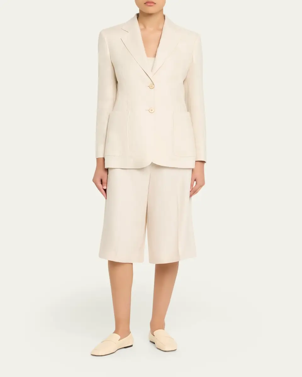 Max Mara Wide-Leg Linen Pants | Thumbnail 2 Max Mara Wide-Leg Linen Pants | Thumbnail 2
