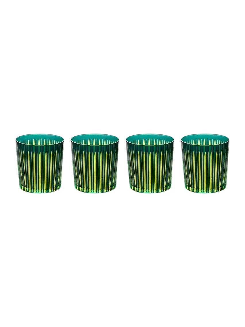 L'Objet Prism 13 oz. Double Old-Fashioned Glasses, Set of 4