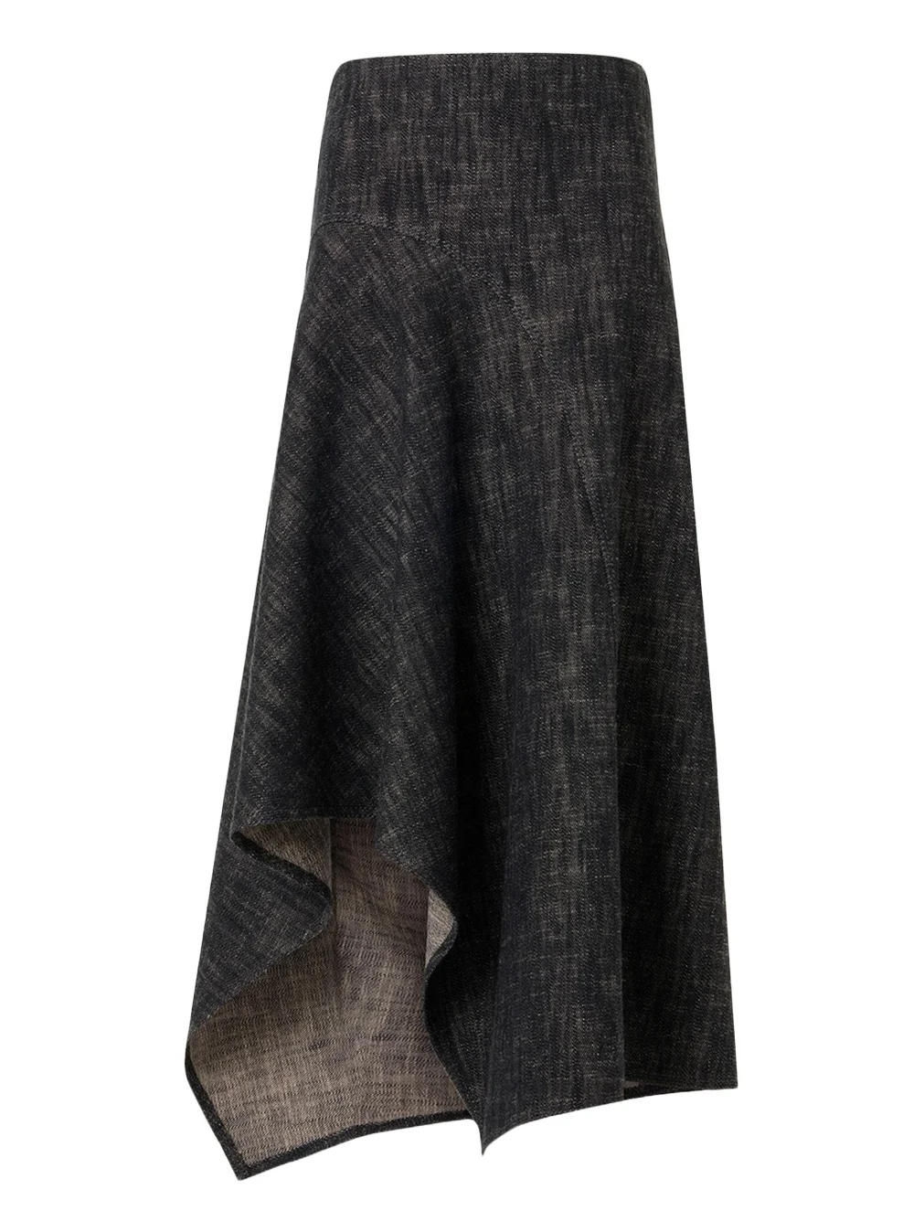 Akris punto Washed Heavyweight Cotton Denim Midi Skirt