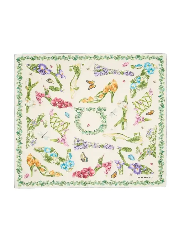 Eden Shoes-Print Silk Scarf