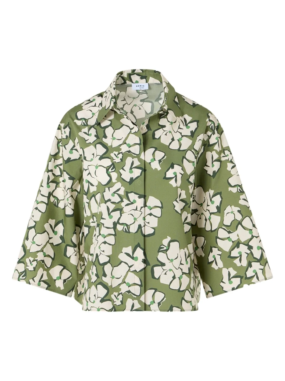 Papercut Flower Print Cotton Poplin Button-Down Shirt Papercut Flower Print Cotton Poplin Button-Down Shirt