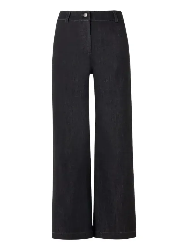Caia High-Stretch Denim Straight-Leg Crop Pants Caia High-Stretch Denim Straight-Leg Crop Pants