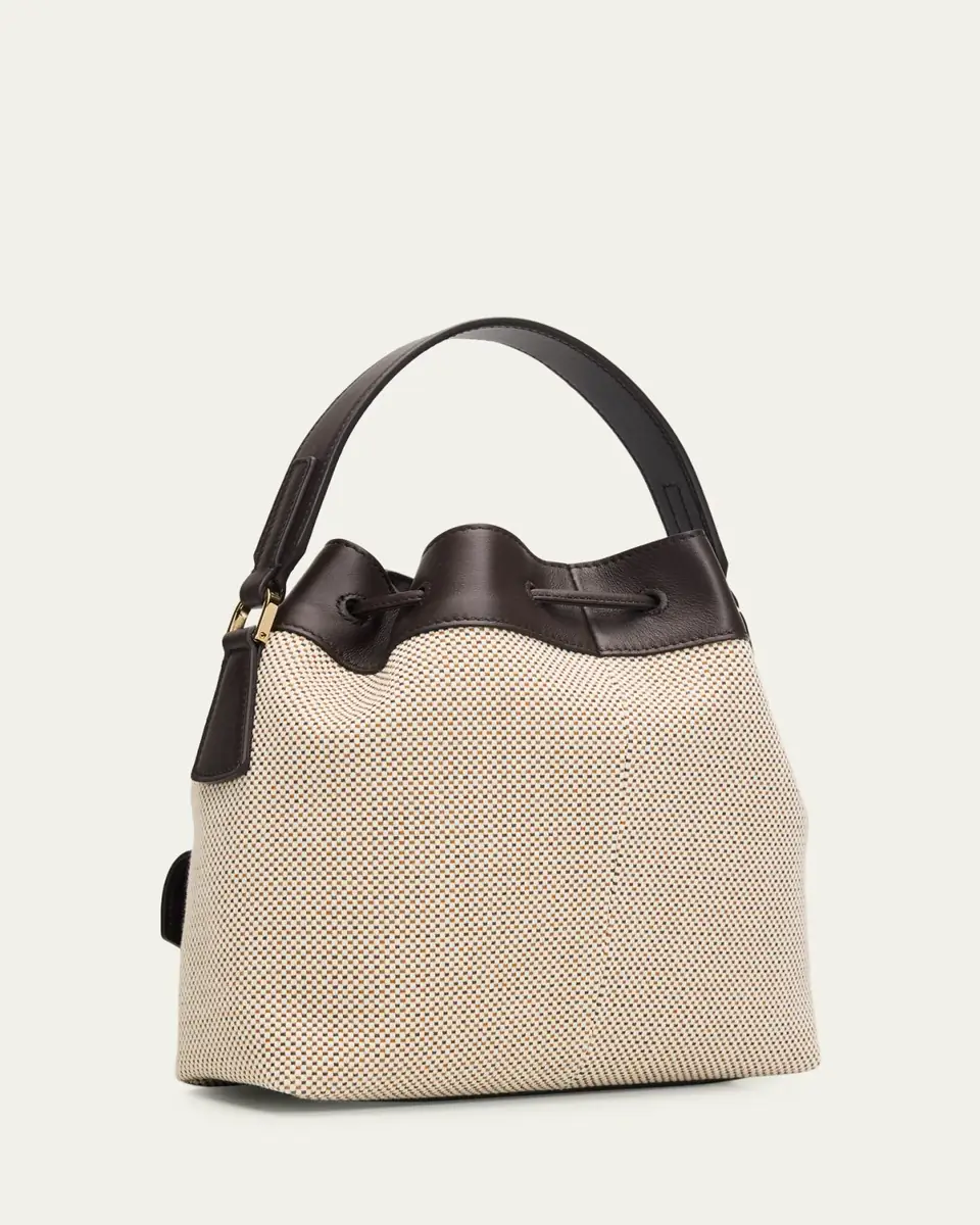 Ferragamo Harley Multipocket Bucket Bag in Canvas and Leather | Thumbnail 3 Ferragamo Harley Multipocket Bucket Bag in Canvas and Leather | Thumbnail 3