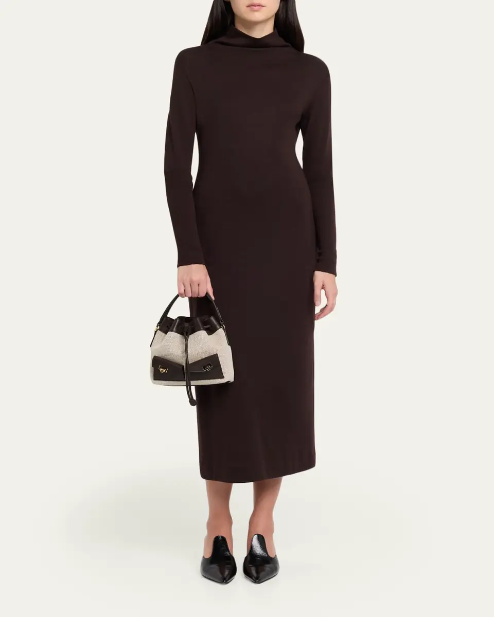 Ferragamo Harley Multipocket Bucket Bag in Canvas and Leather | Thumbnail 5 Ferragamo Harley Multipocket Bucket Bag in Canvas and Leather | Thumbnail 5