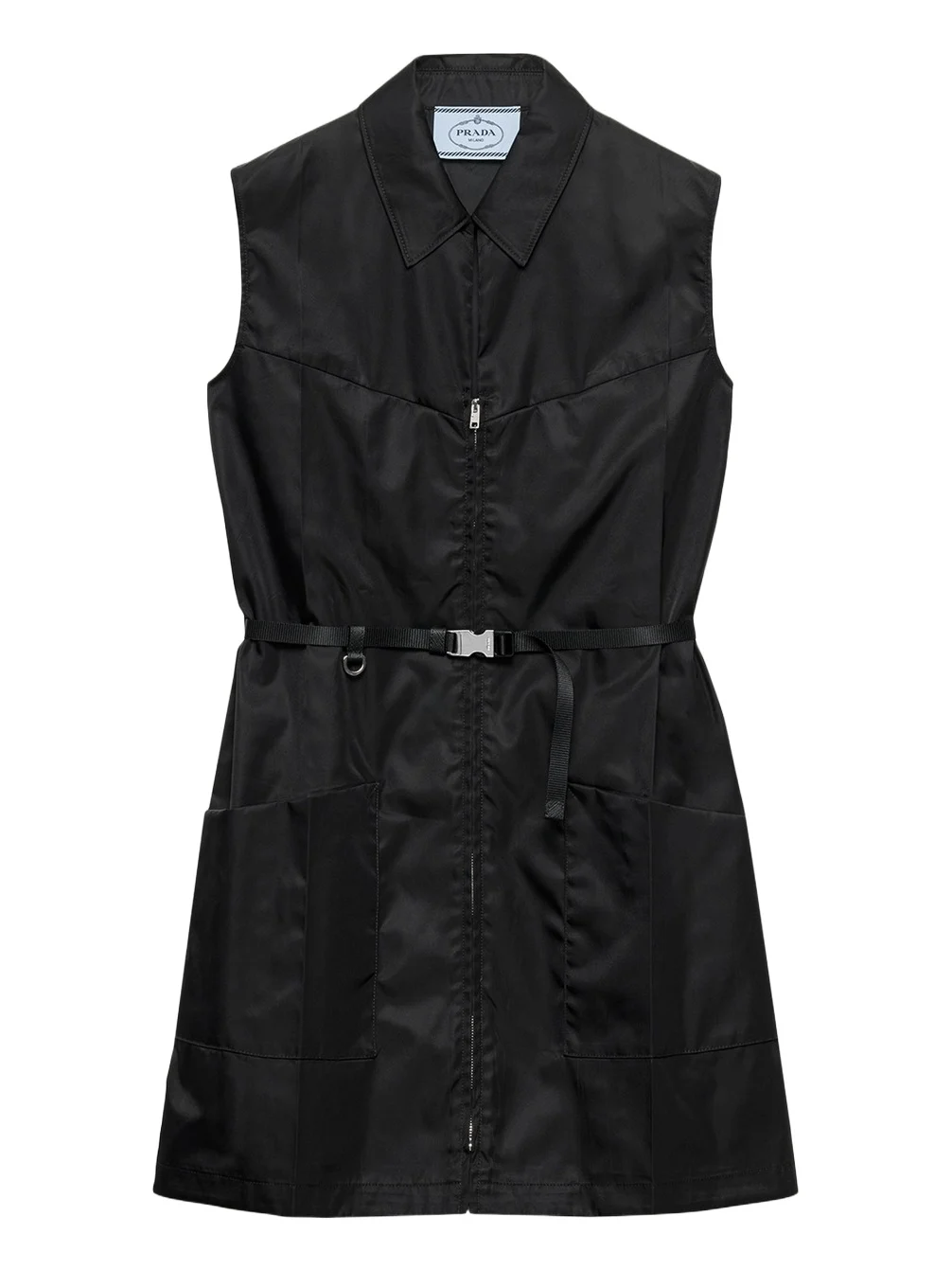 Prada Re-Nylon Belted Mini Shirtdress
