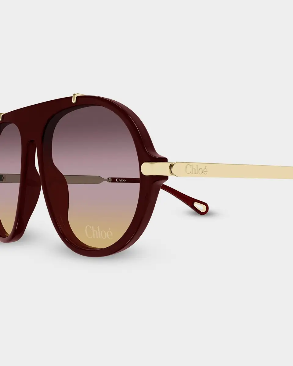 Chloé 58mm Acetate & Metal Aviator Sunglasses | Thumbnail 2