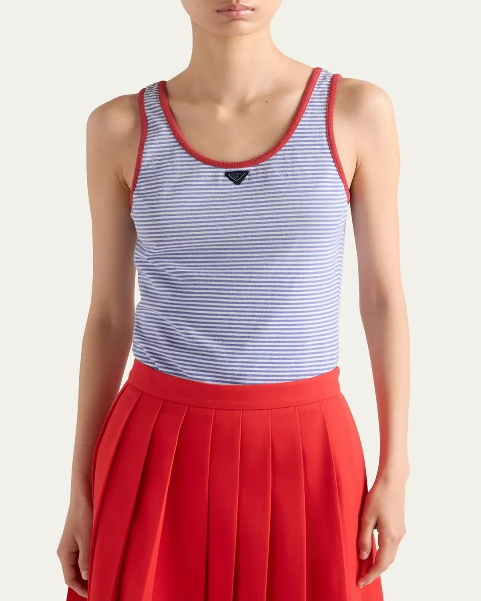 Prada Striped Jersey Tank Top | Thumbnail 4