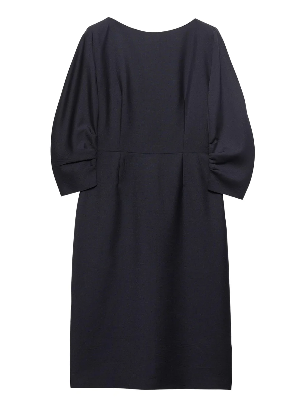 Darted Mohair Wool Boat-Neck Midi Dress Darted Mohair Wool Boat-Neck Midi Dress