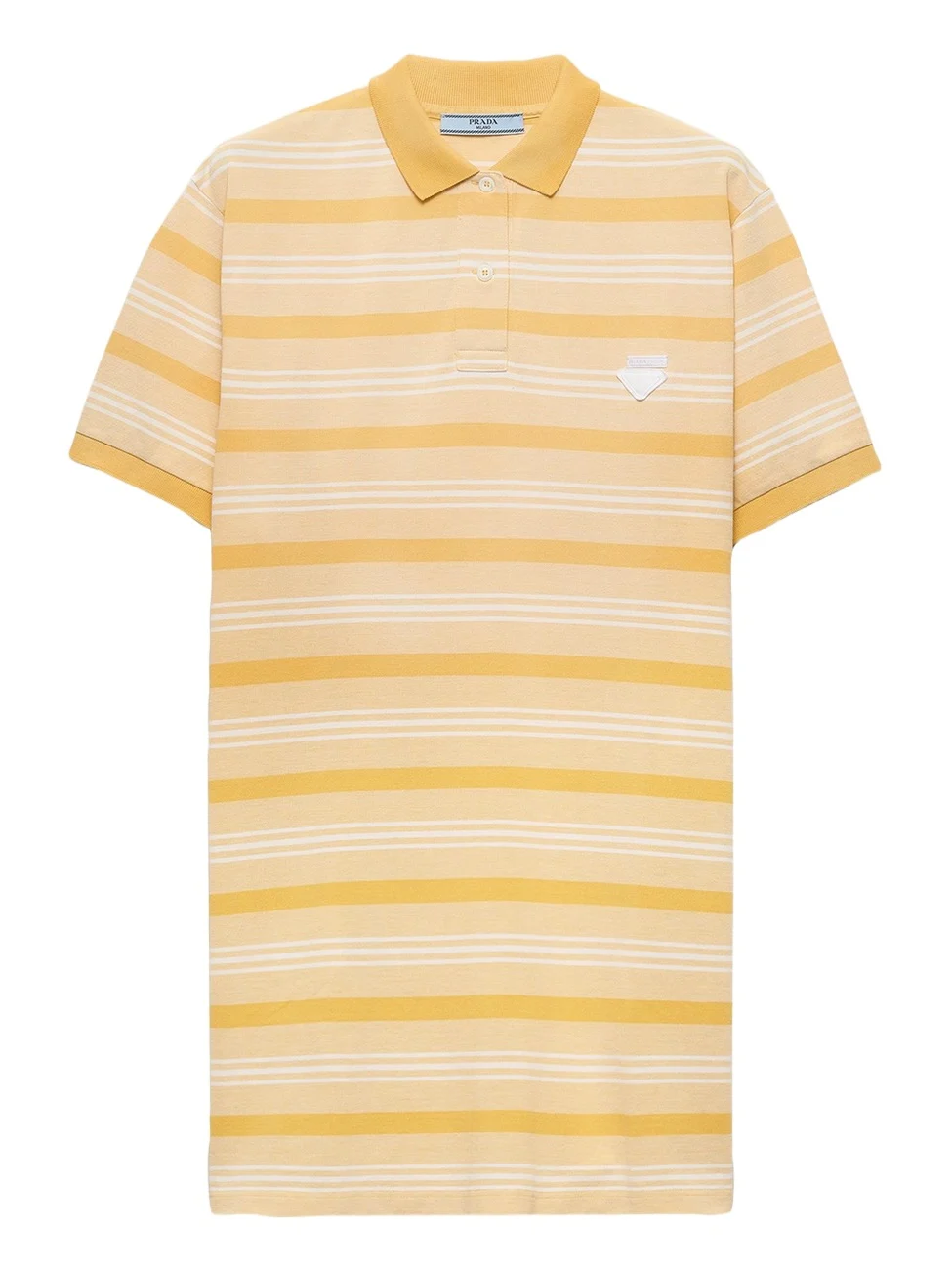 Striped Cotton Jersey Mini Polo Dress