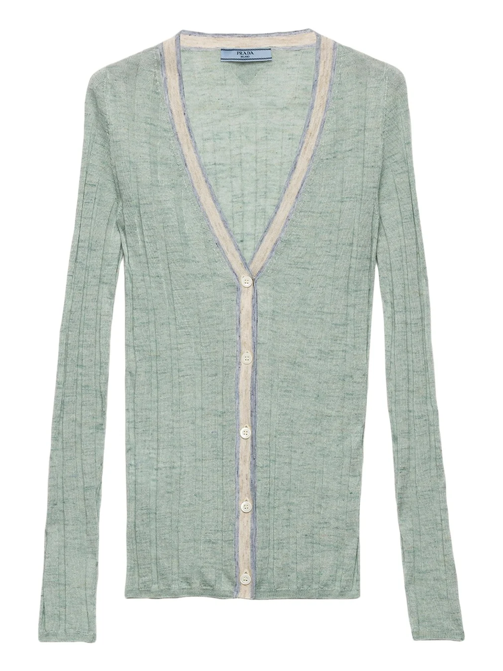Prada Ribbed Cashmere Silk Cardigan