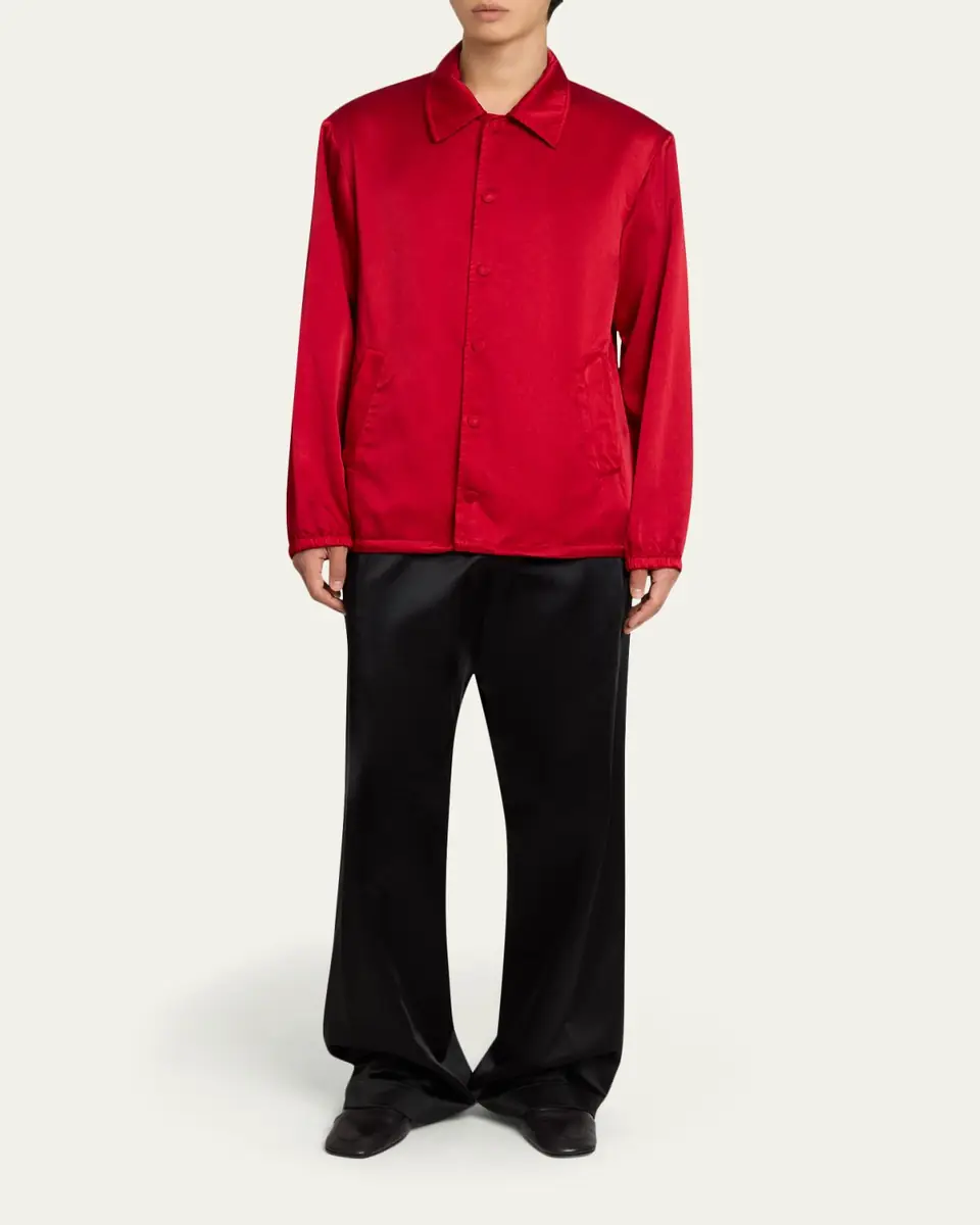 Dries Van Noten Men's Overdyed Cupro-Cotton Shirt | Thumbnail 2 Dries Van Noten Men's Overdyed Cupro-Cotton Shirt | Thumbnail 2
