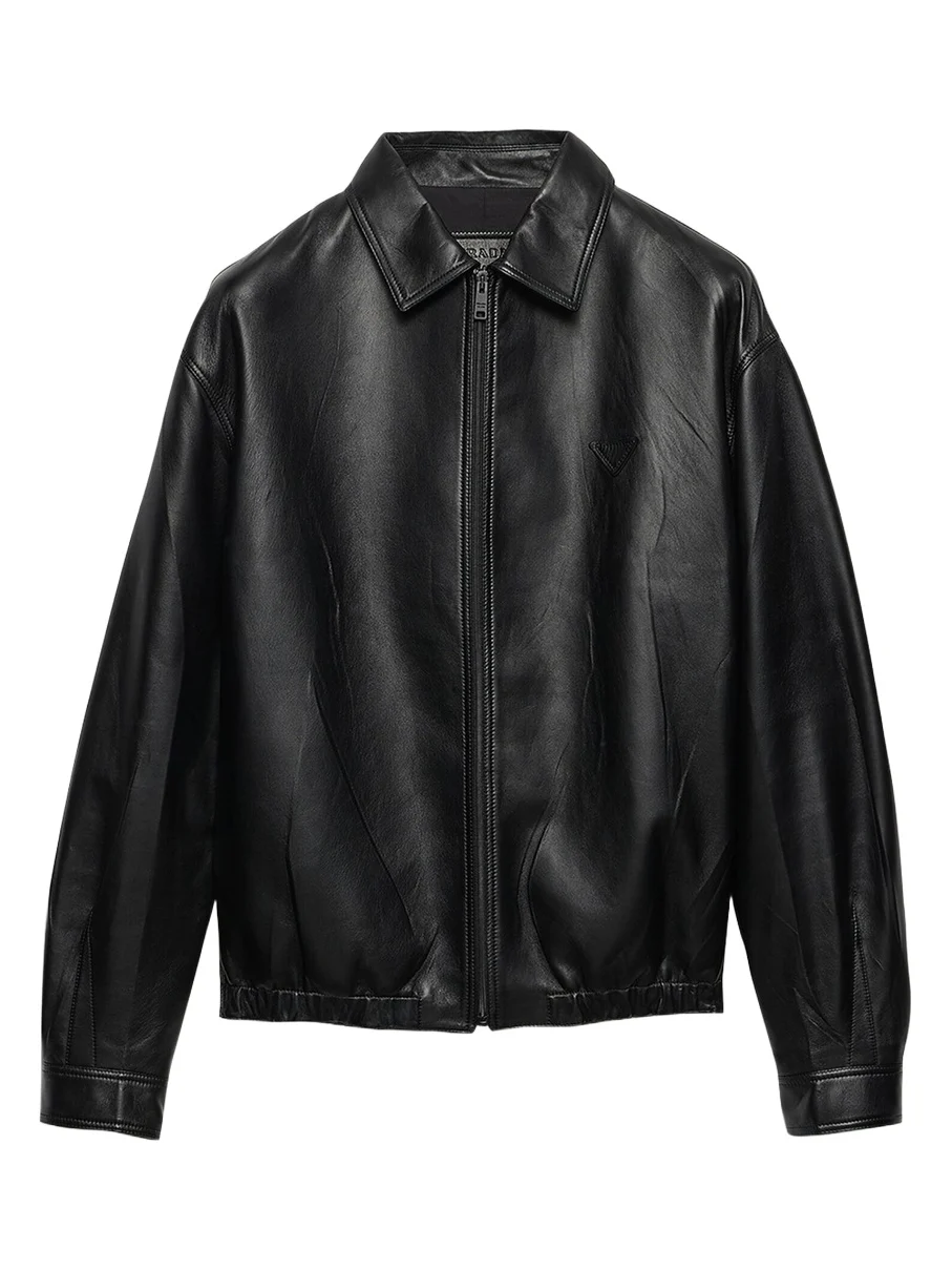 Prada Nappa Leather Zip Jacket