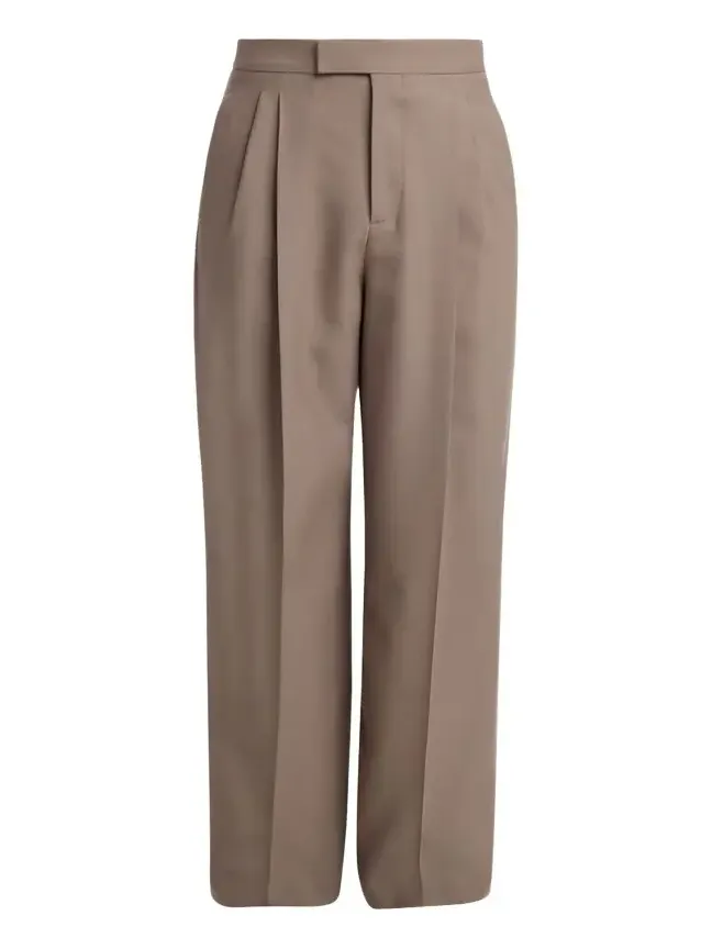 Men's Double-Pleated Wool Trousers