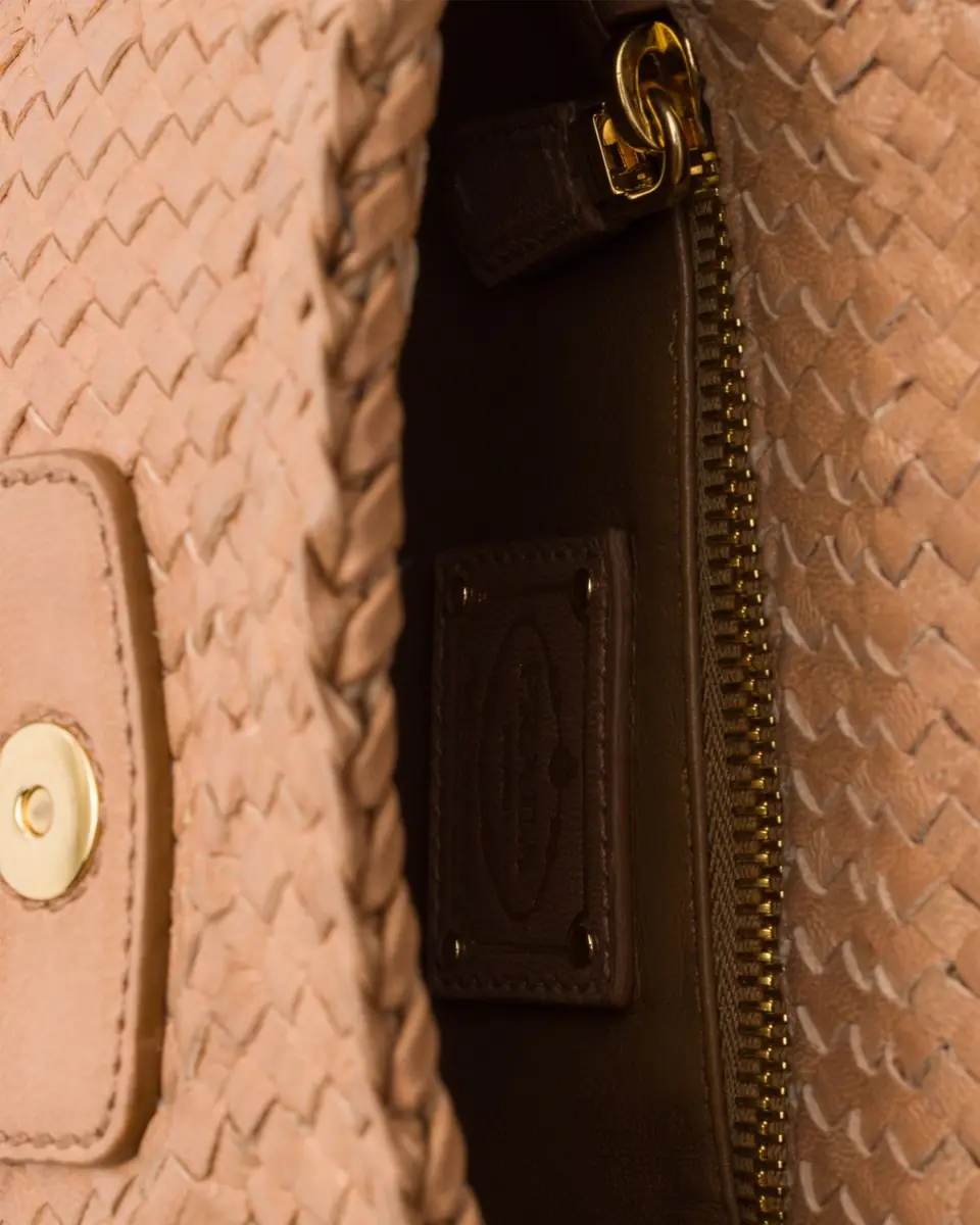 Prada Madras Woven Leather Crossbody Bag | Thumbnail 4