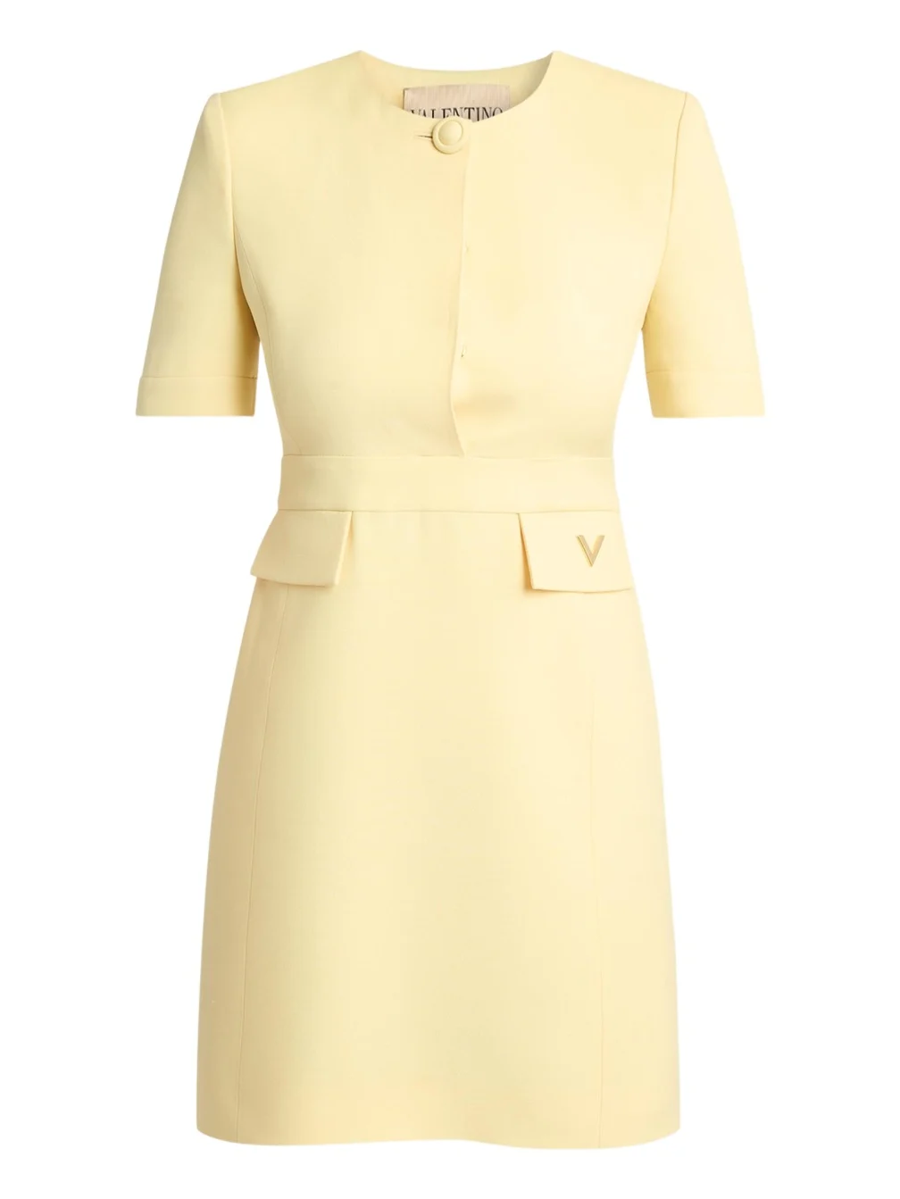 V-Logo Pocket Short-Sleeve Mini Dress