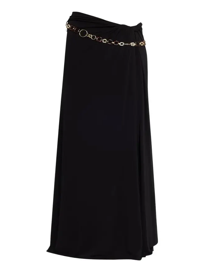 Tortoise Chain Belt Maxi Skirt Tortoise Chain Belt Maxi Skirt
