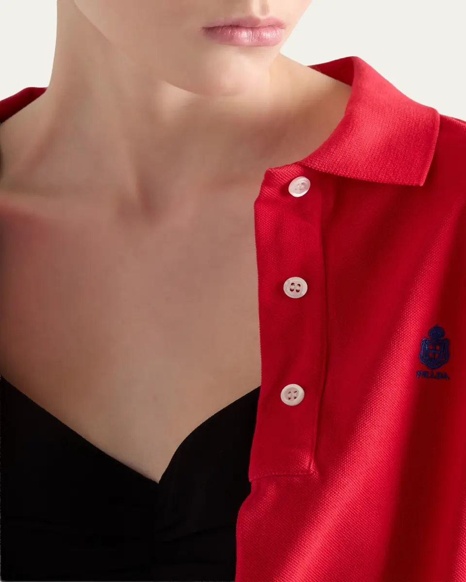 Prada Cotton Pique Polo Shirt | Thumbnail 5
