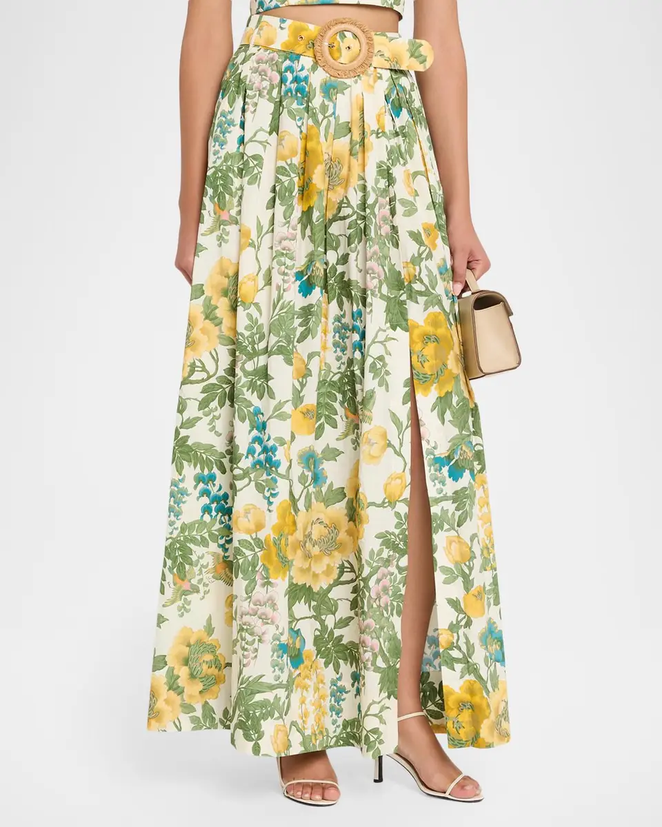Cara Cara Greenfield Belted Cotton Maxi Skirt | Thumbnail 4 Cara Cara Greenfield Belted Cotton Maxi Skirt | Thumbnail 4
