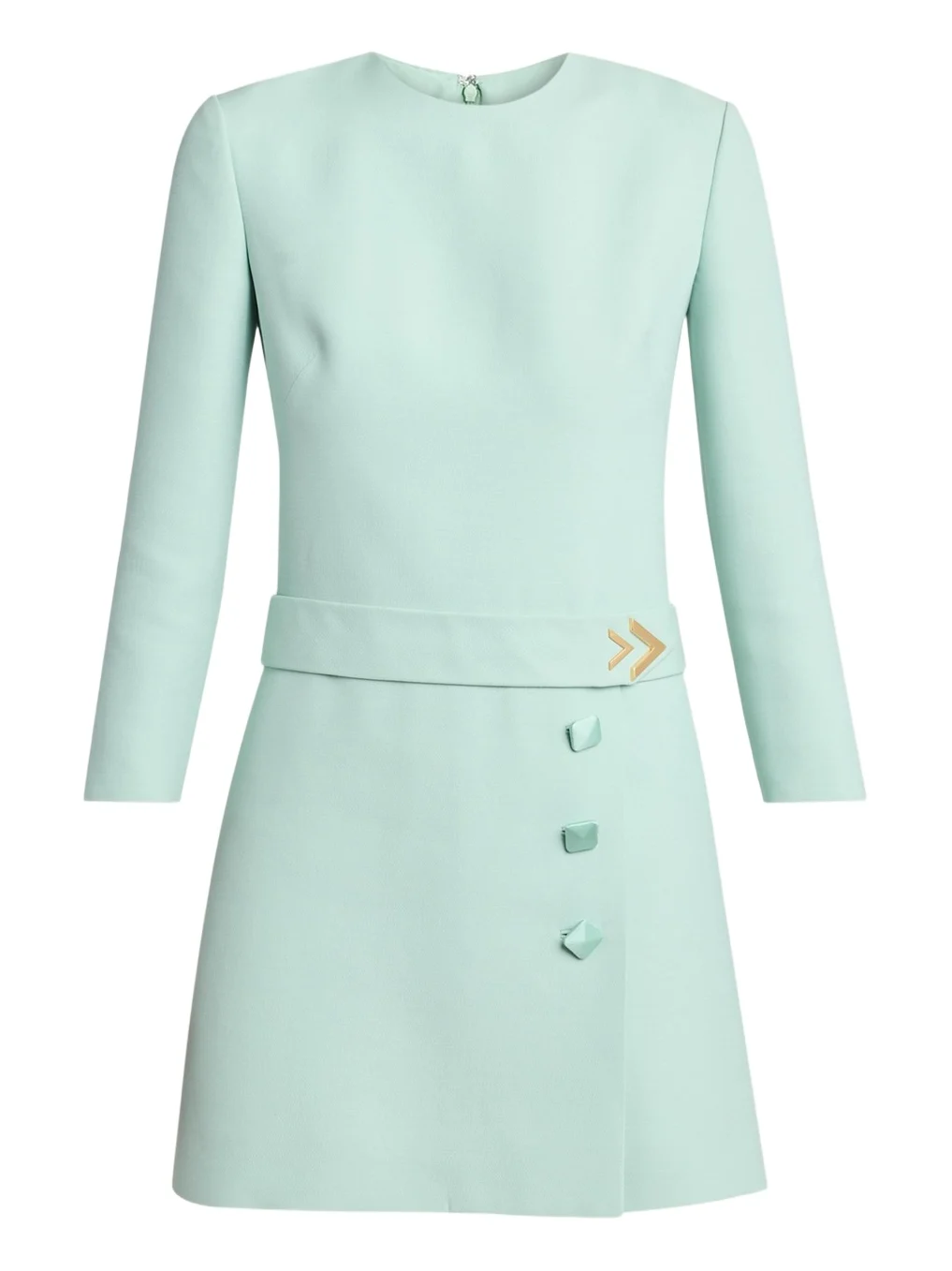 Crepe Couture Belted VLogo Mini Dress