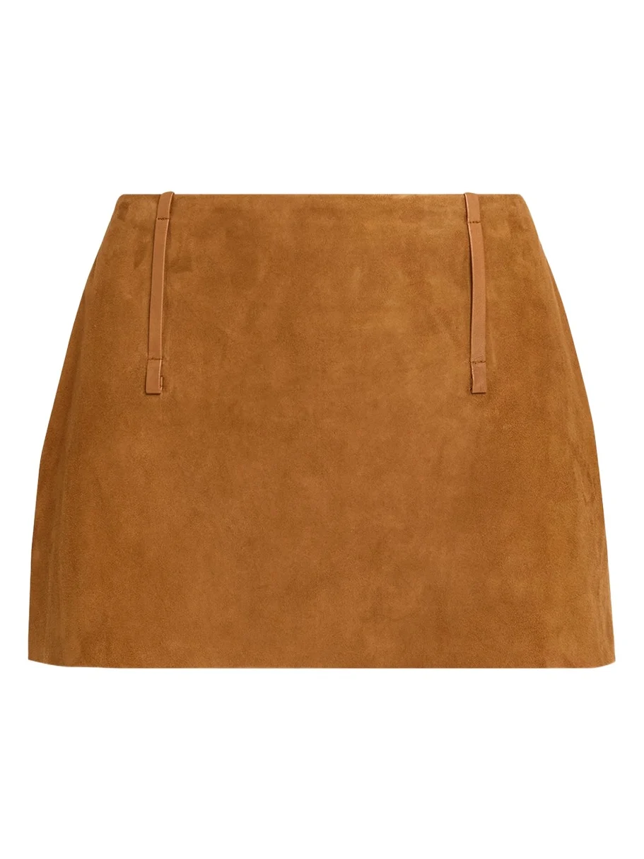 ALL THREE Tirza Suede Mini Skirt