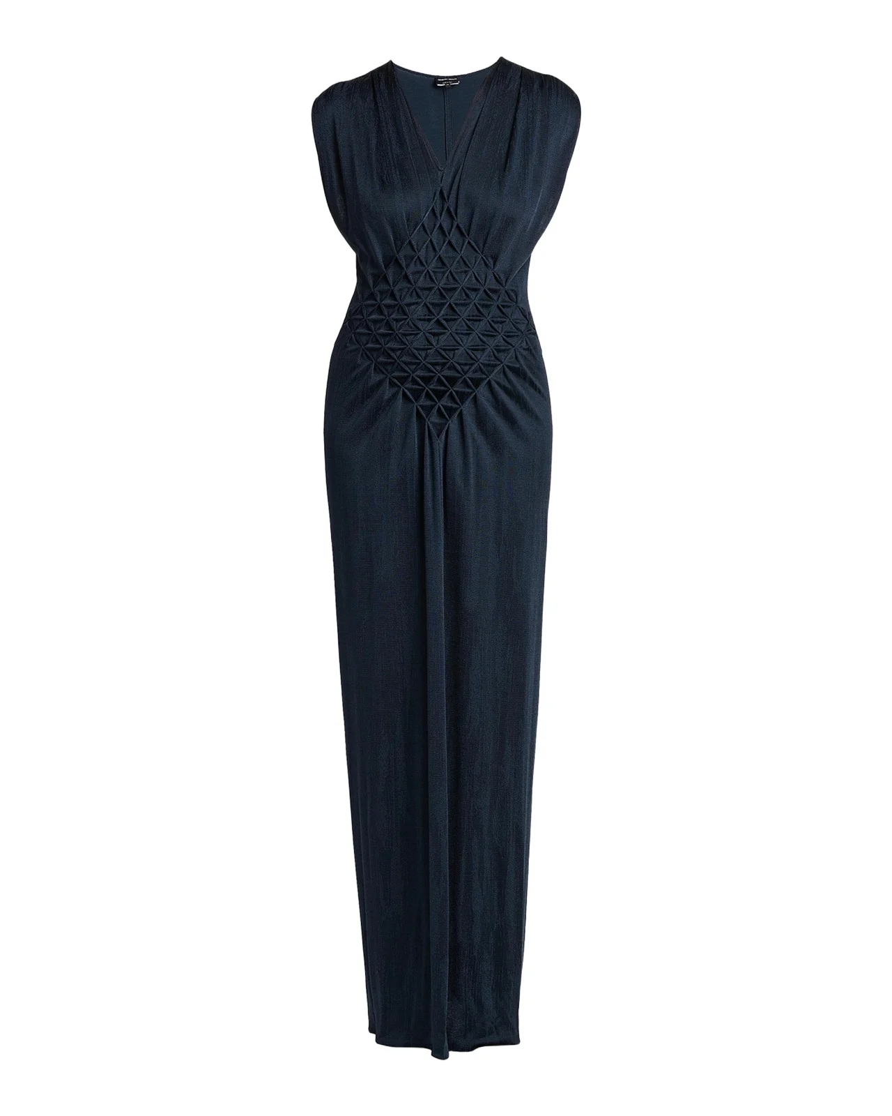 Giorgio Armani Diamond Pleat Sleeveless Maxi Dress